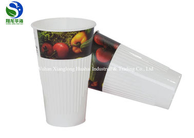 16Oz PP Plastic Coffee Cup With Carton Design Insulated Cup Body